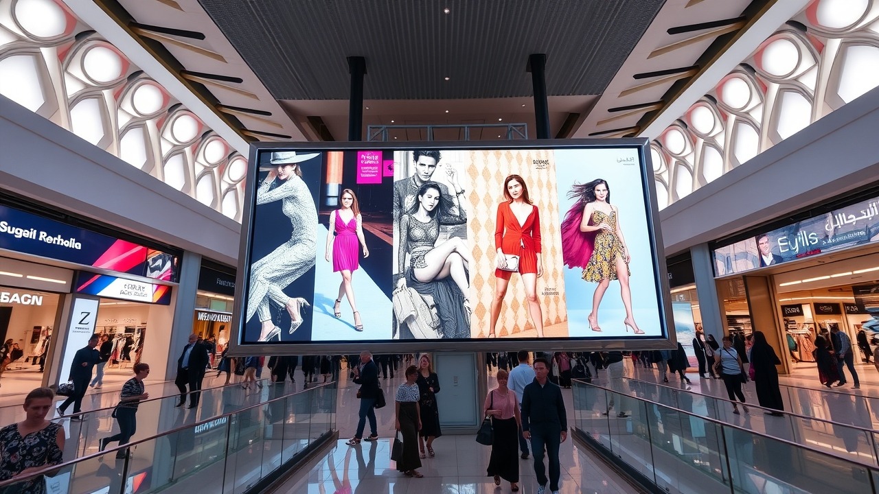 Цифровые экраны в современном торговом пространстве Дубая
