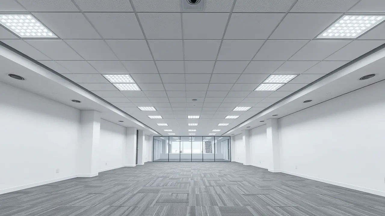 A類裝潢，包括架空地板和天花板