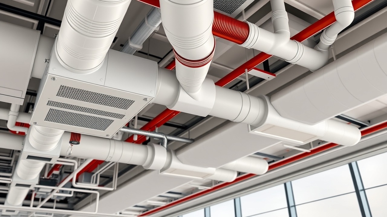 HVAC and fire safety systems in a commercial office