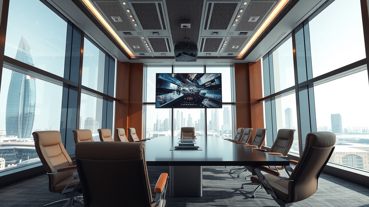 High-end corporate meeting room in Dubai Free Zone