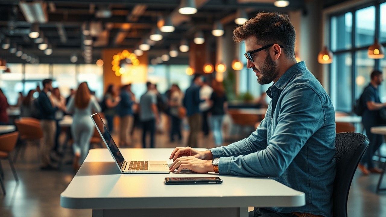 Networking and working at a Dubai flexi-desk