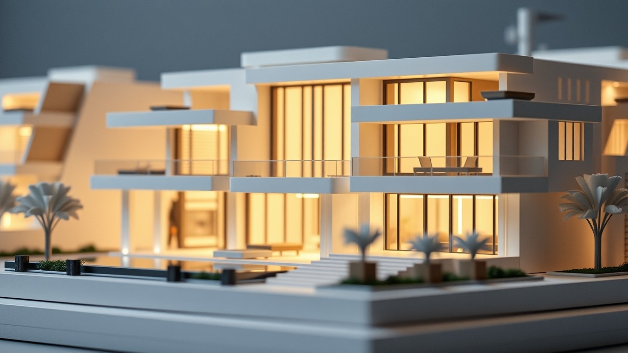 Architectural model of a luxury Dubai villa