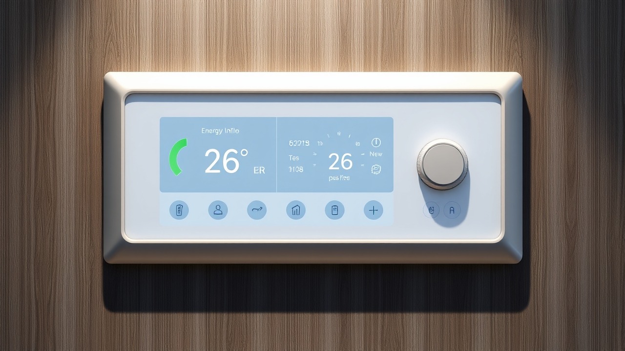 Smart home automation panel close-up
