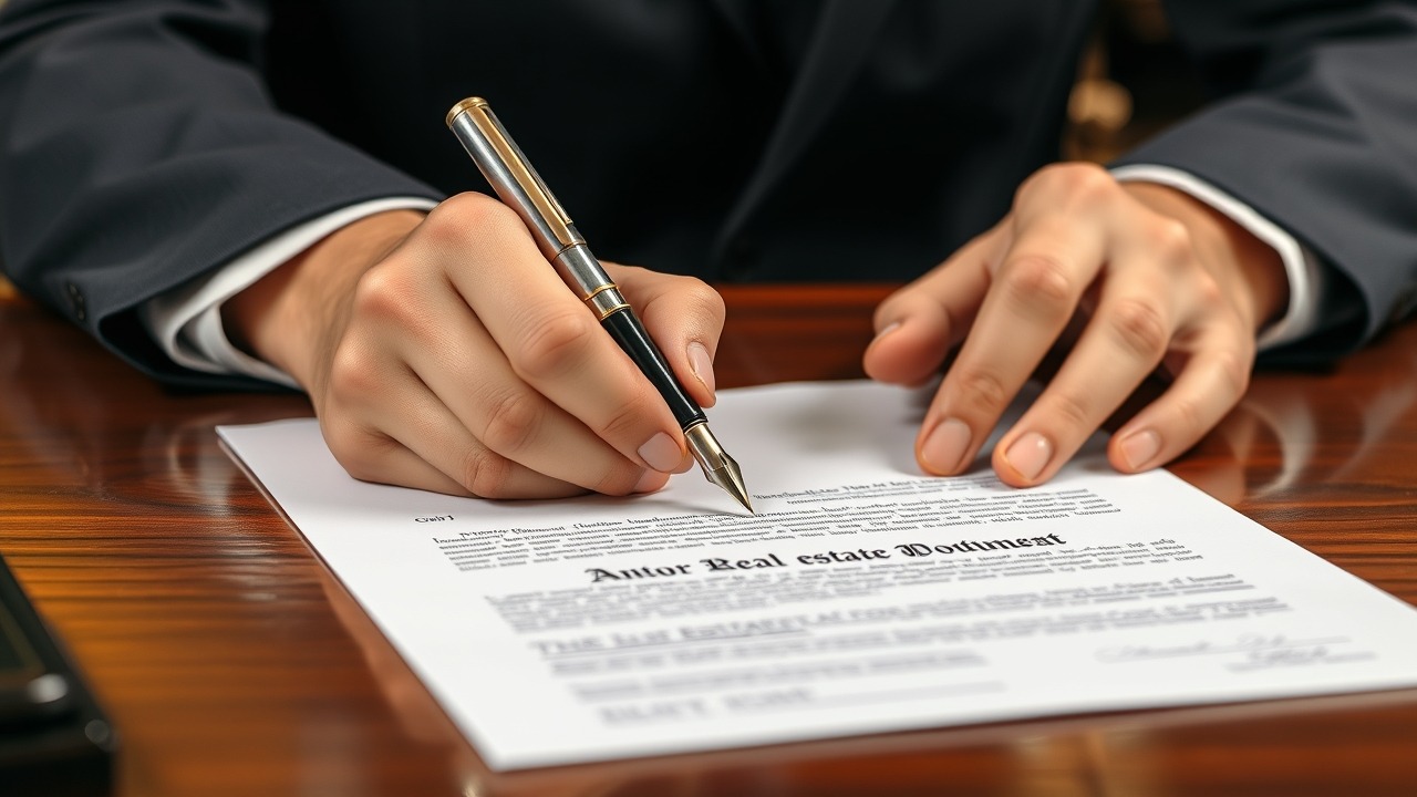 Signing property investment documents