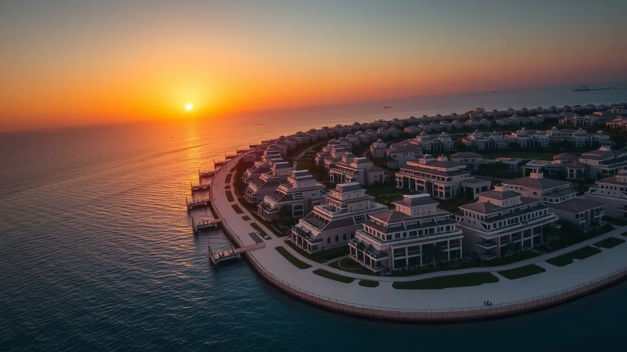 Les villas de luxe de Palm Jumeirah représentent le marché immobilier haut de gamme de Dubaï.