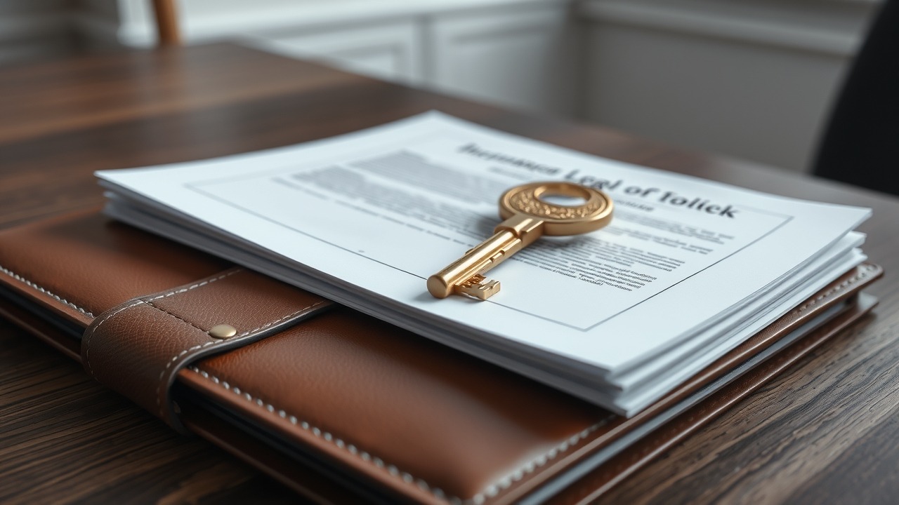 Legal documents and villa keys representing a closed real estate deal