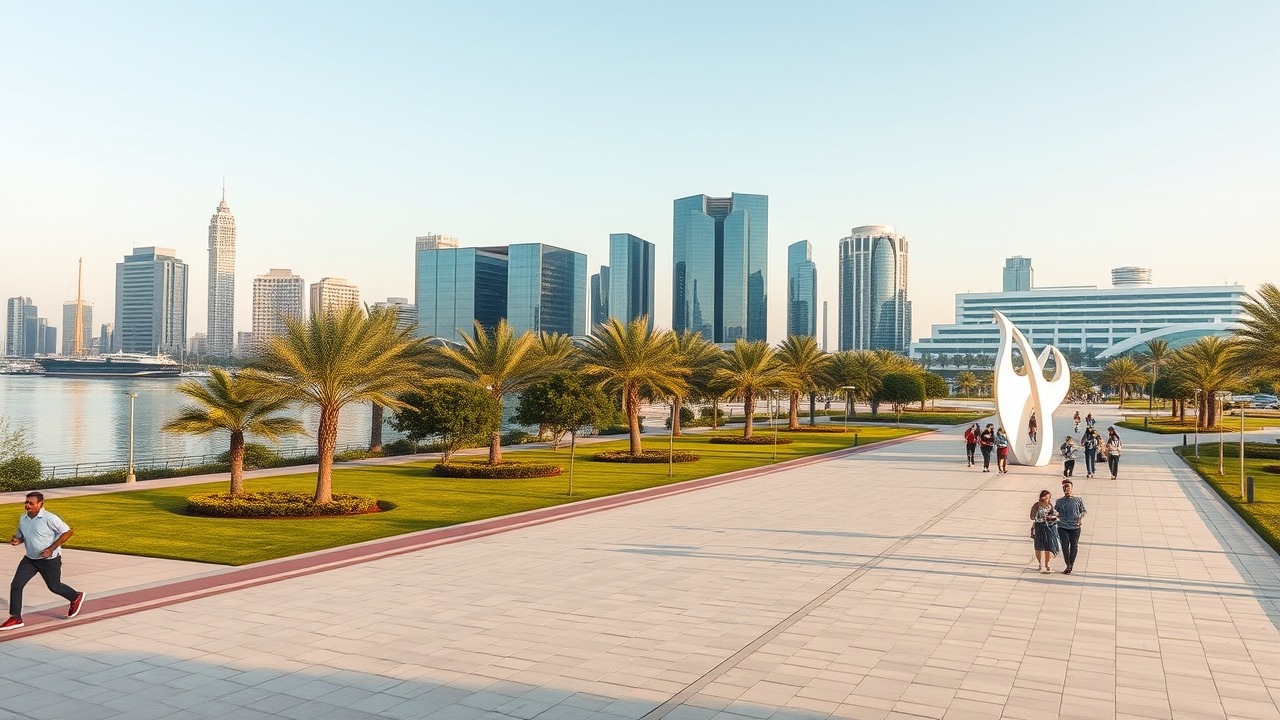 Dubai Creek Harbour Central Park landscape