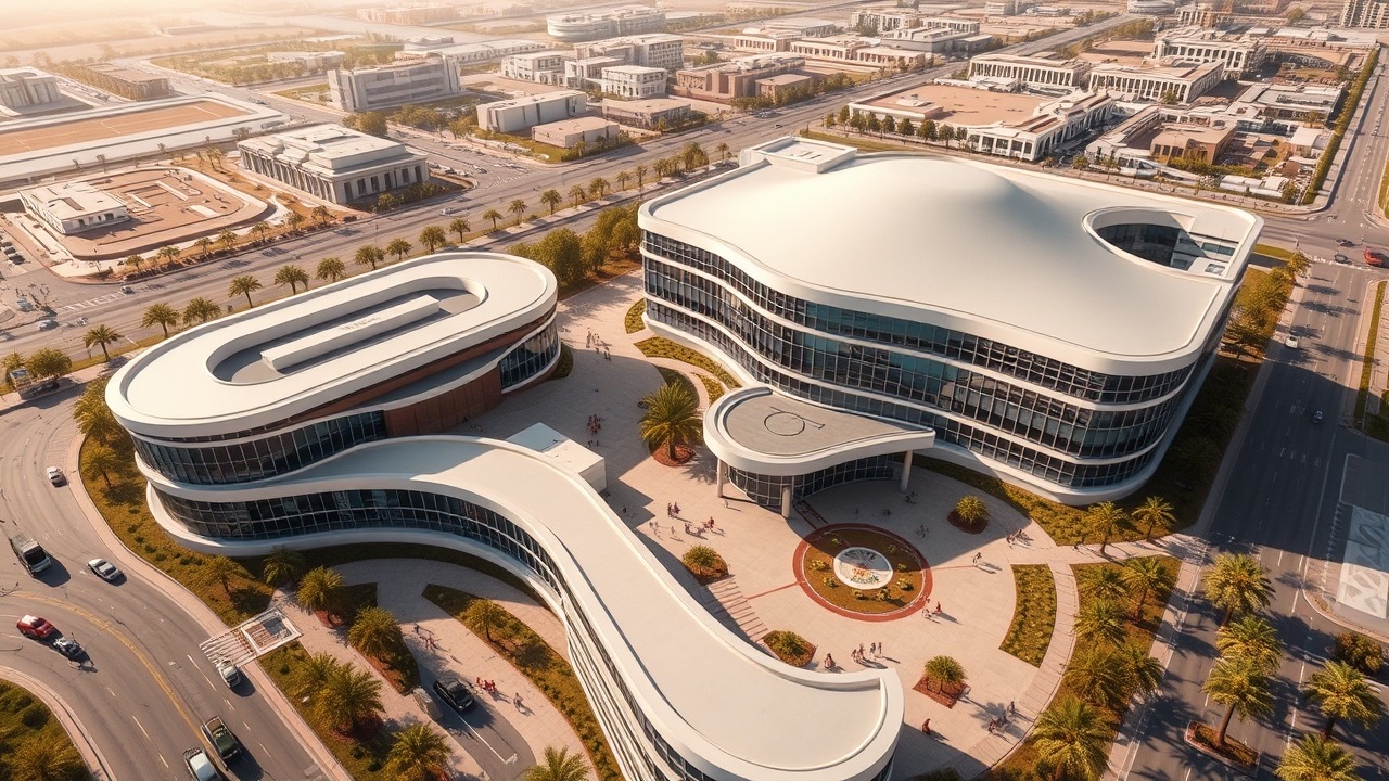 RIT Dubai campus architecture aerial view