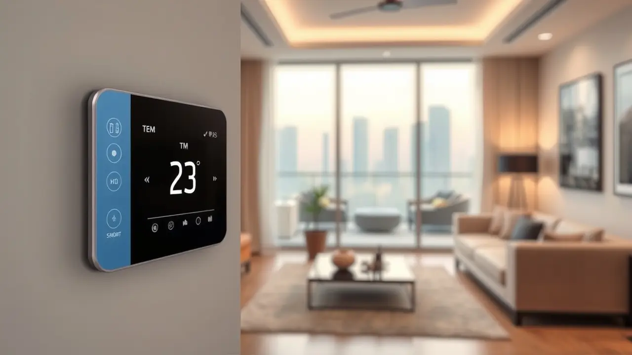 Schnittstelle für Smart-Home-Technologie in einer Wohneinheit in Dubai