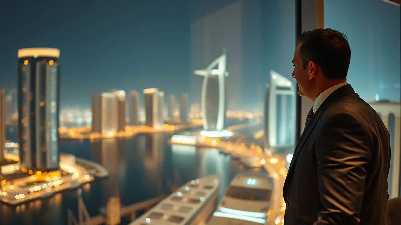 Investor sucht nach Immobilienmöglichkeiten in Dubai Marina