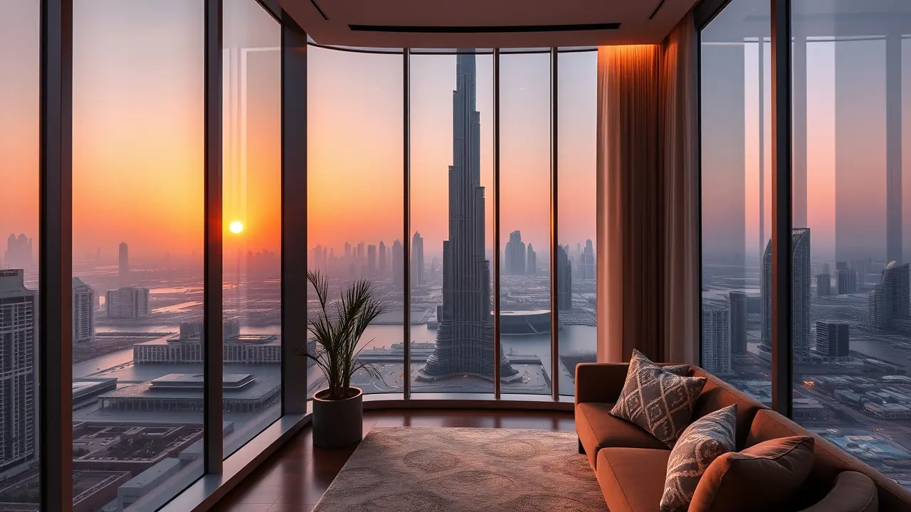 Interieur einer luxuriösen Wohnung in Dubai