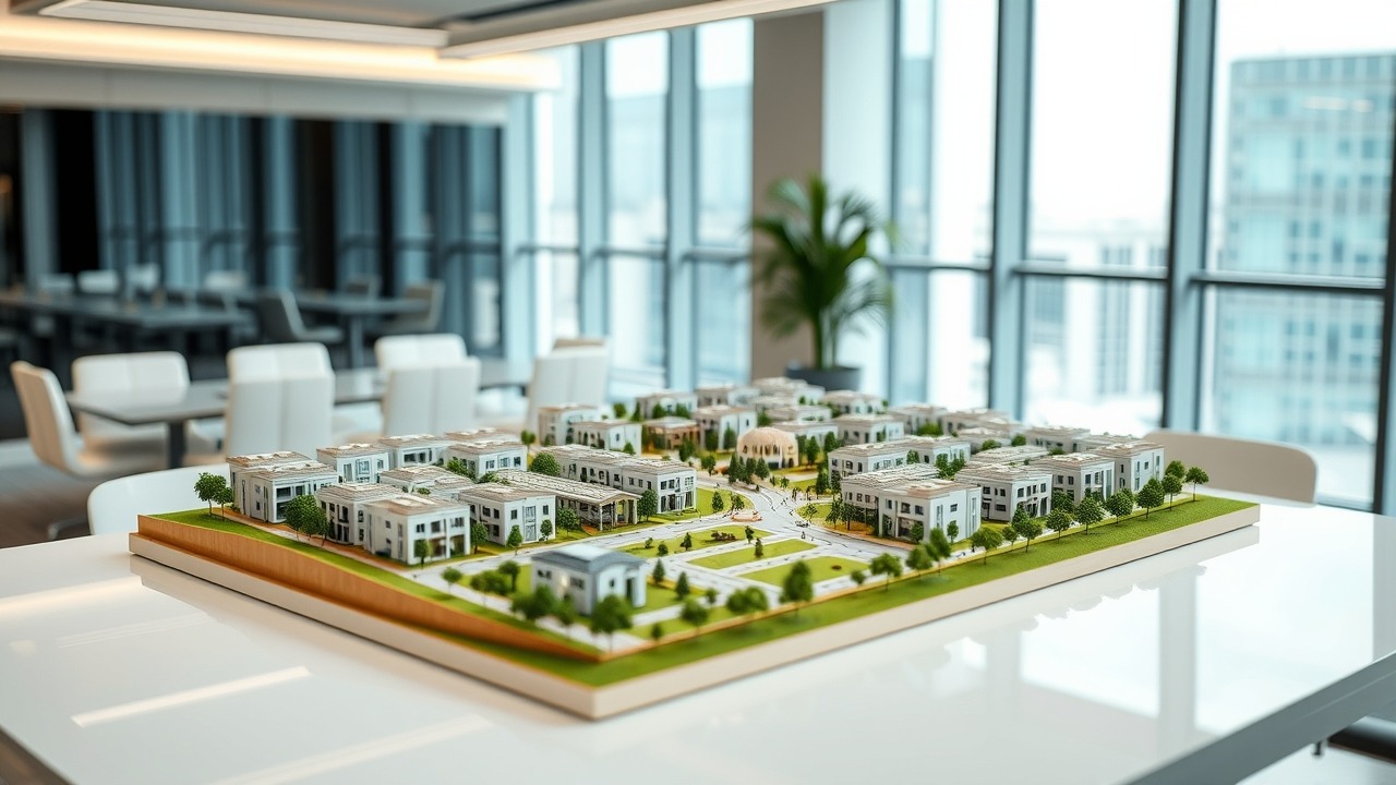 Master plan model for Dubai gated community