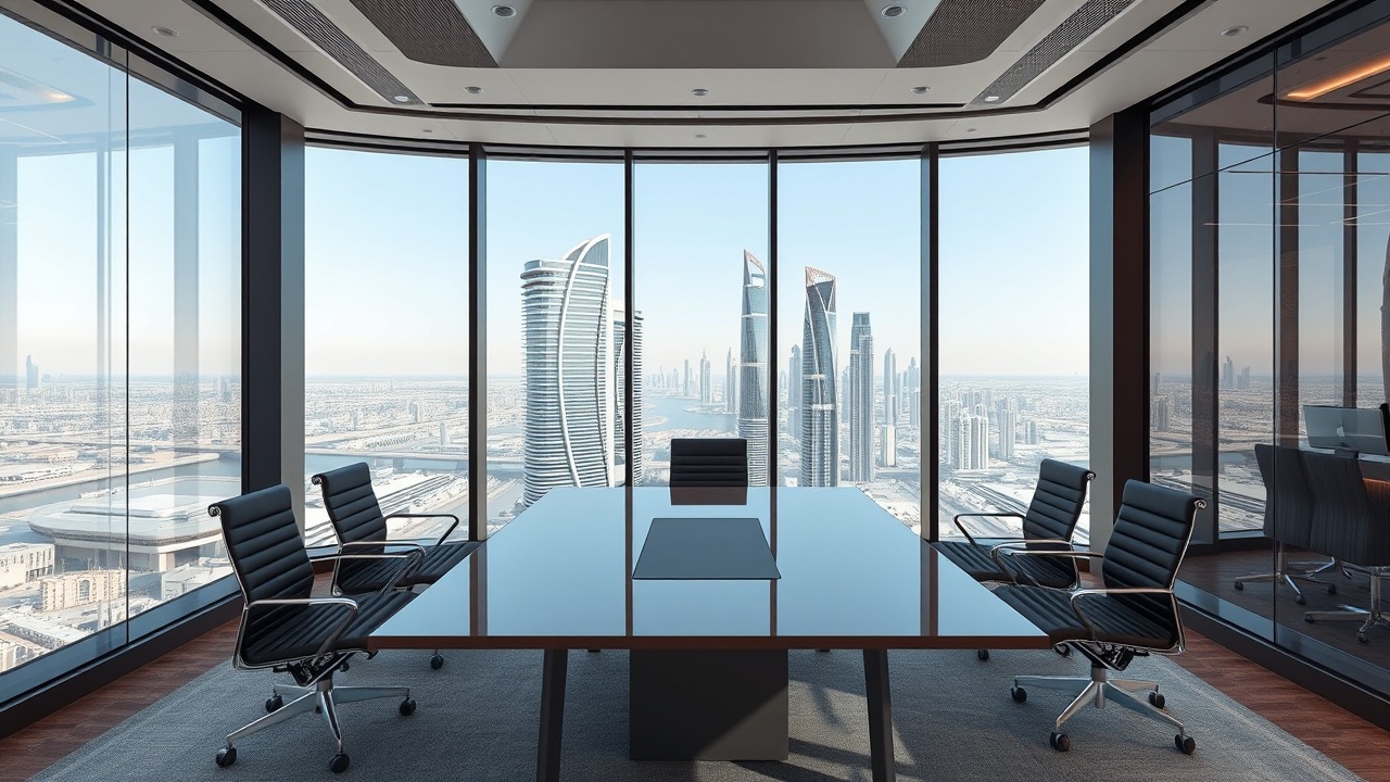 Professional office interior in Business Bay Dubai