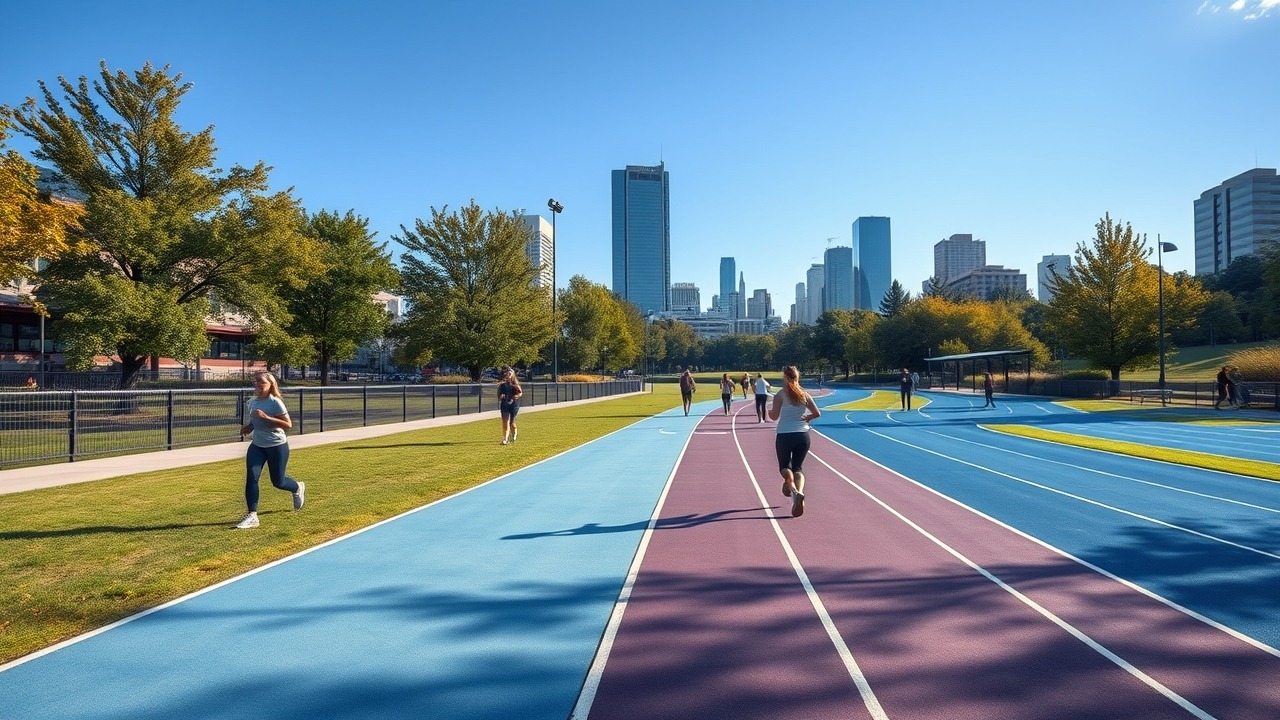 Motor City community park and jogging track