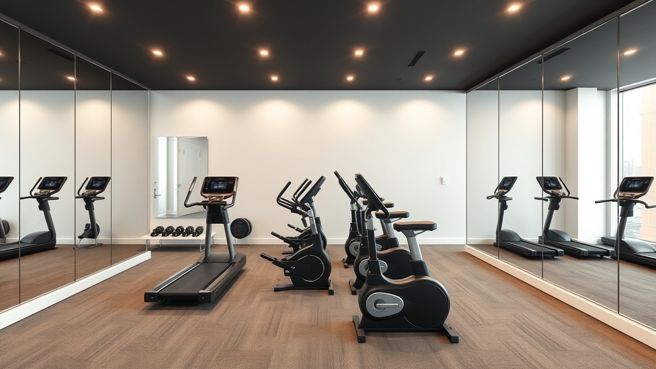 Modern residential gym facilities in Motor City