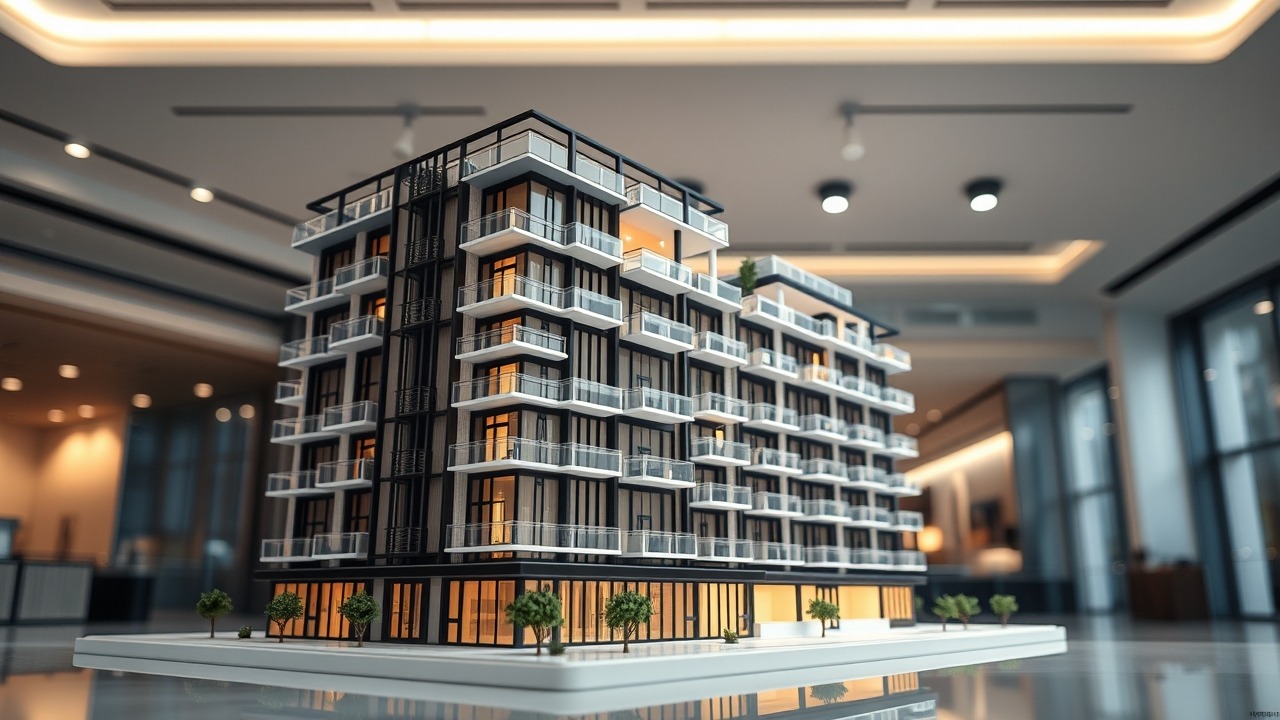 Architectural model representing off-plan property investment