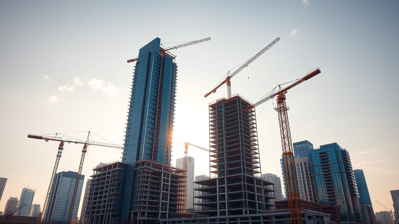 Off-plan skyscraper under construction in a high-growth area