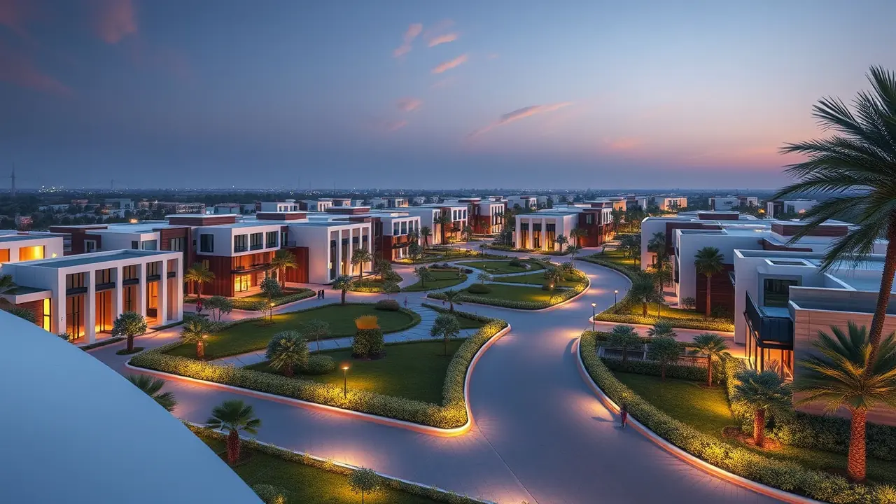 Panorama del desarrollo residencial del sur de Dubái