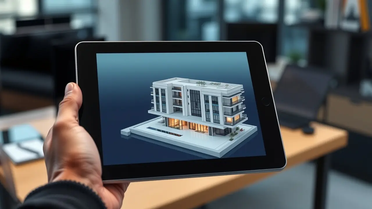Maqueta arquitectónica digital de una propiedad en Dubái
