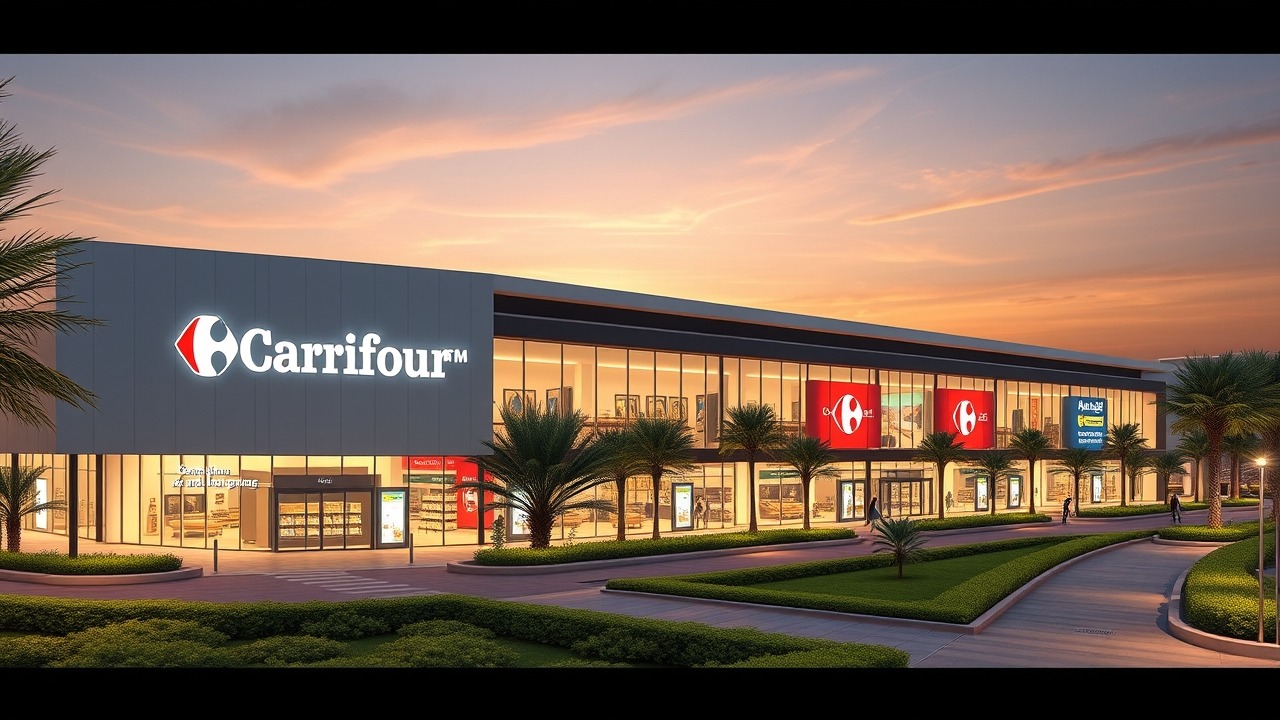 Retail center and landscaping in Tilal Al Ghaf