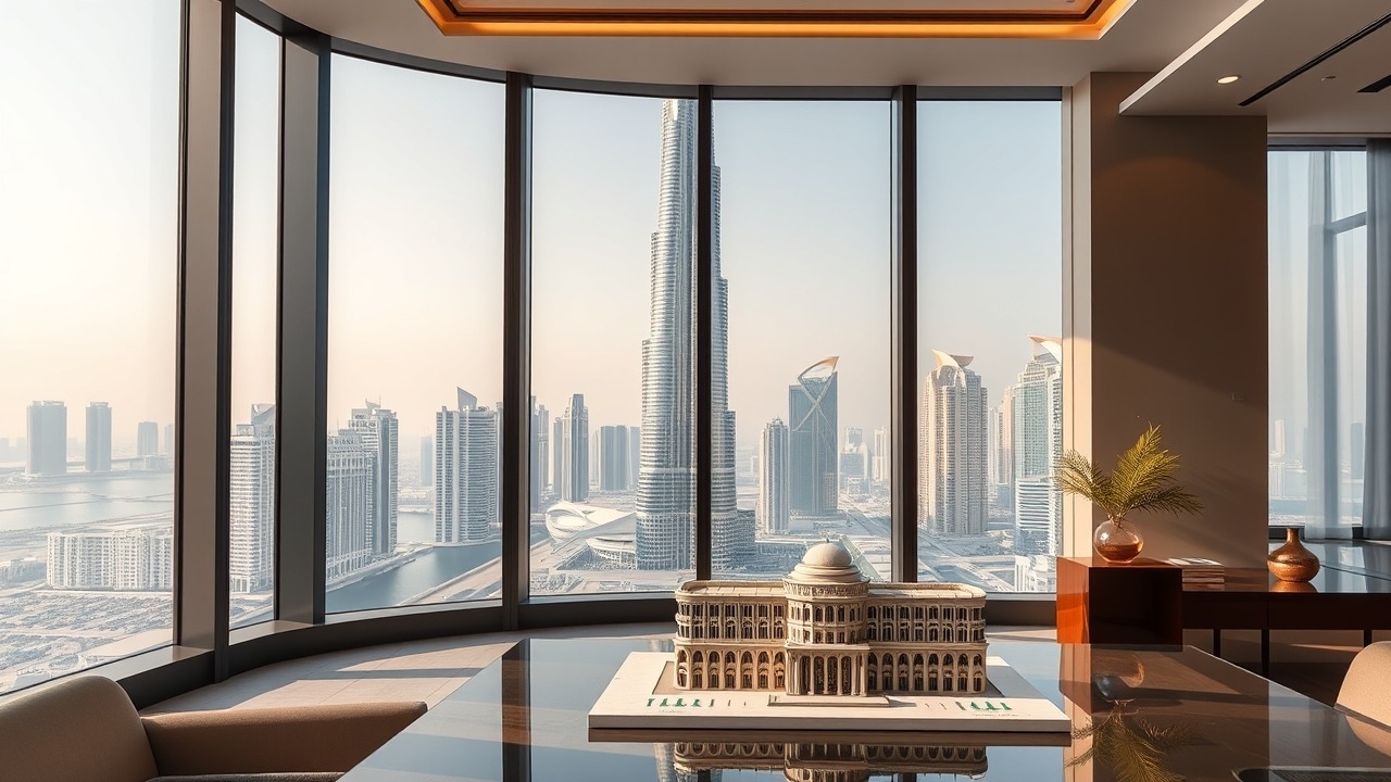 Dubai real estate investment office view