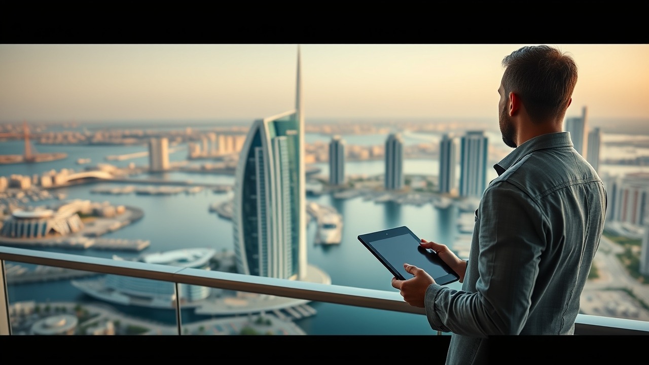 Investor monitoring Dubai Marina property
