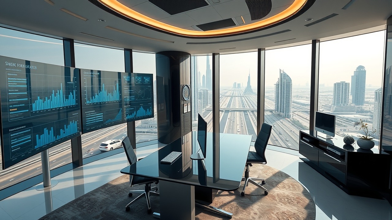 Modern tech-enabled home office in Dubai