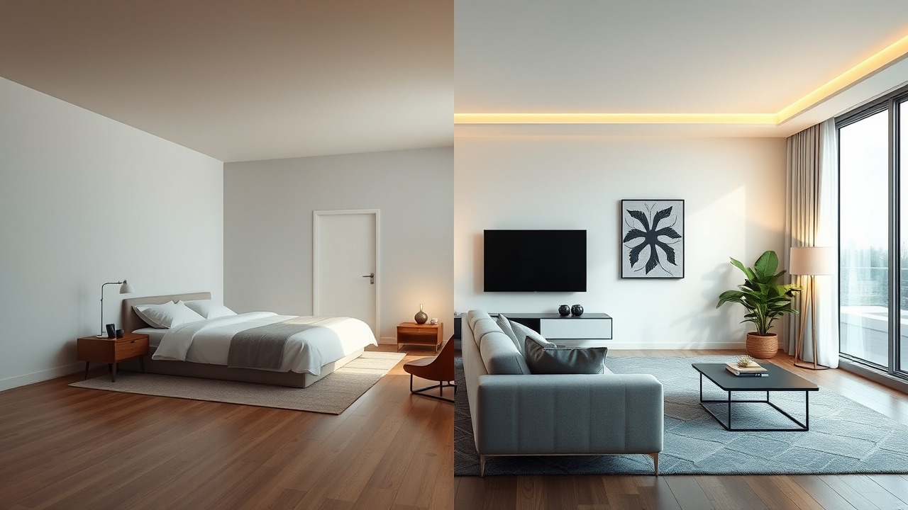 Comparison of hotel and residential interiors 2026