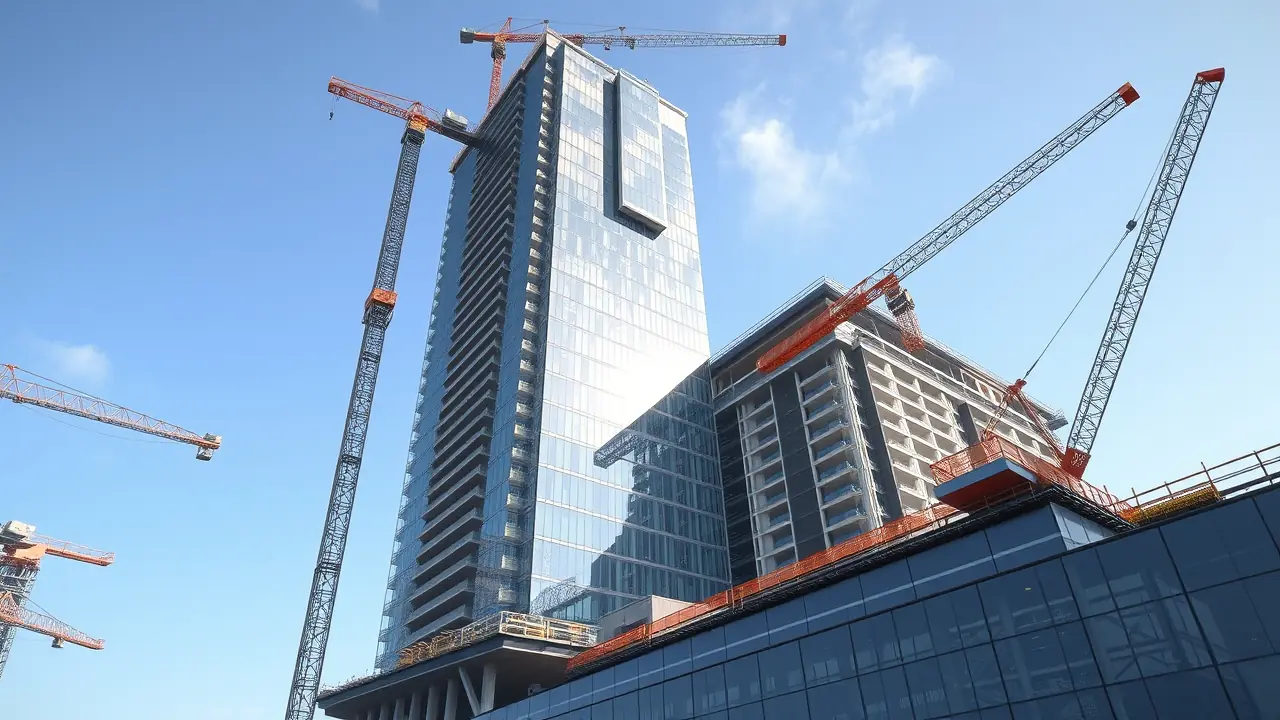 Projet de construction d'un hôtel moderne utilisant la technologie de 2026