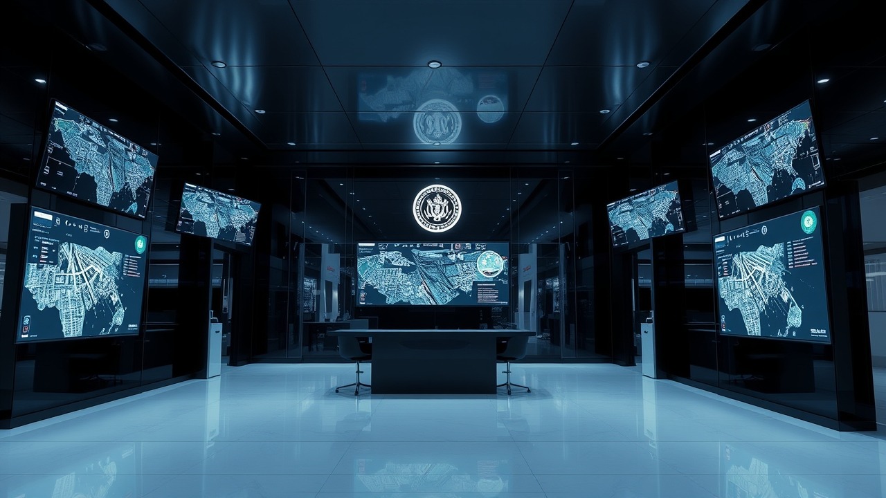 Modern Dubai real estate office interior