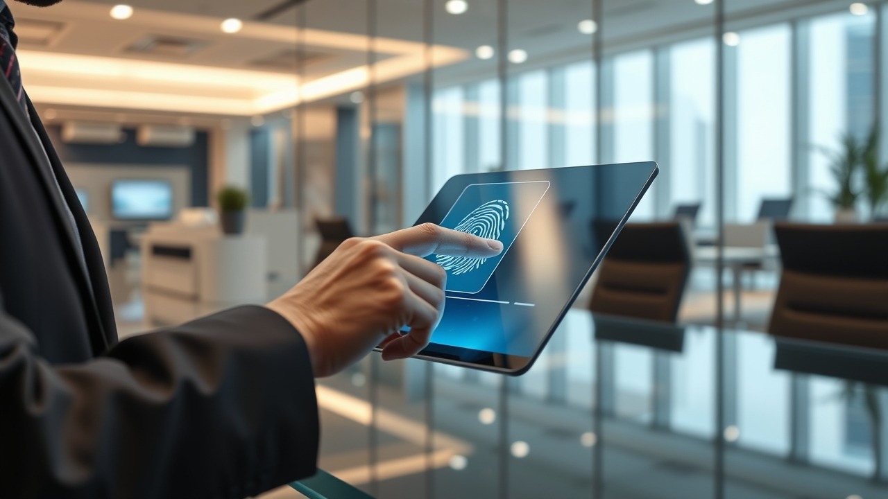 Biometric security technology in Dubai office