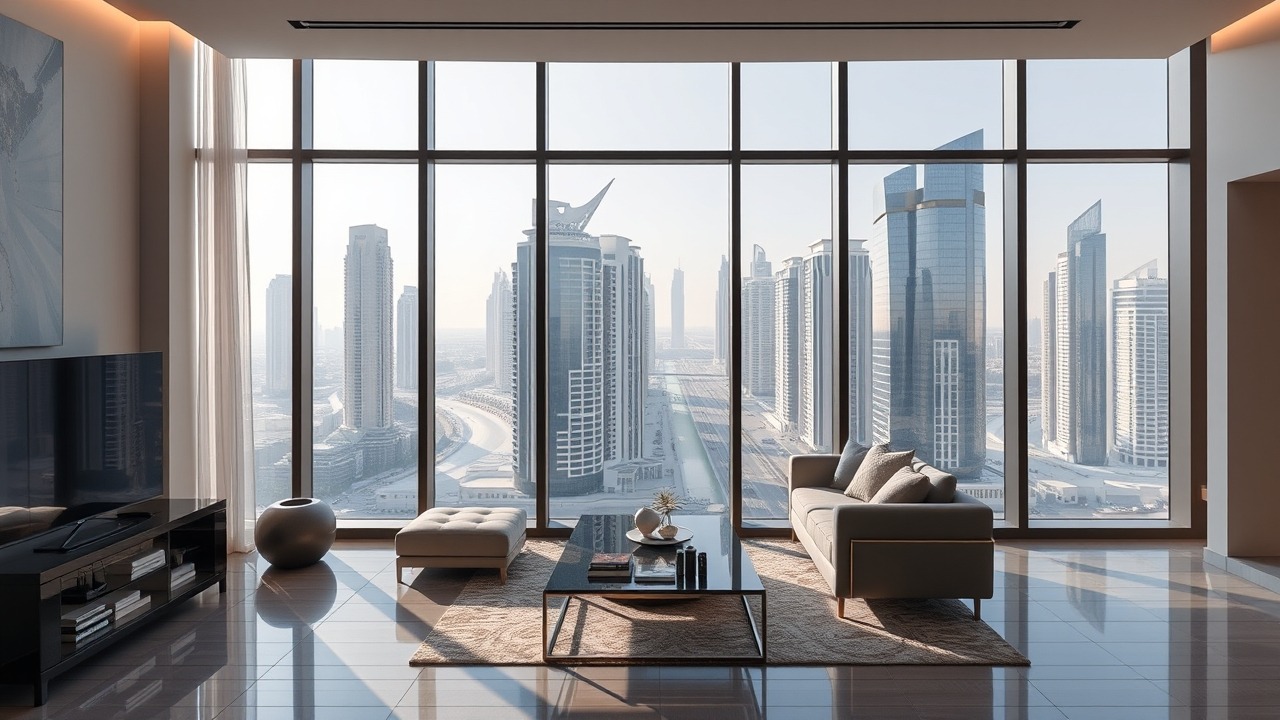Modern luxury apartment interior in Downtown Dubai