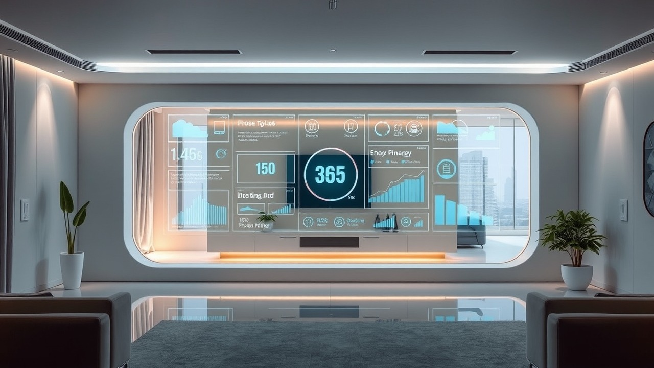 Smart home interface in a Dubai property showing AI integration