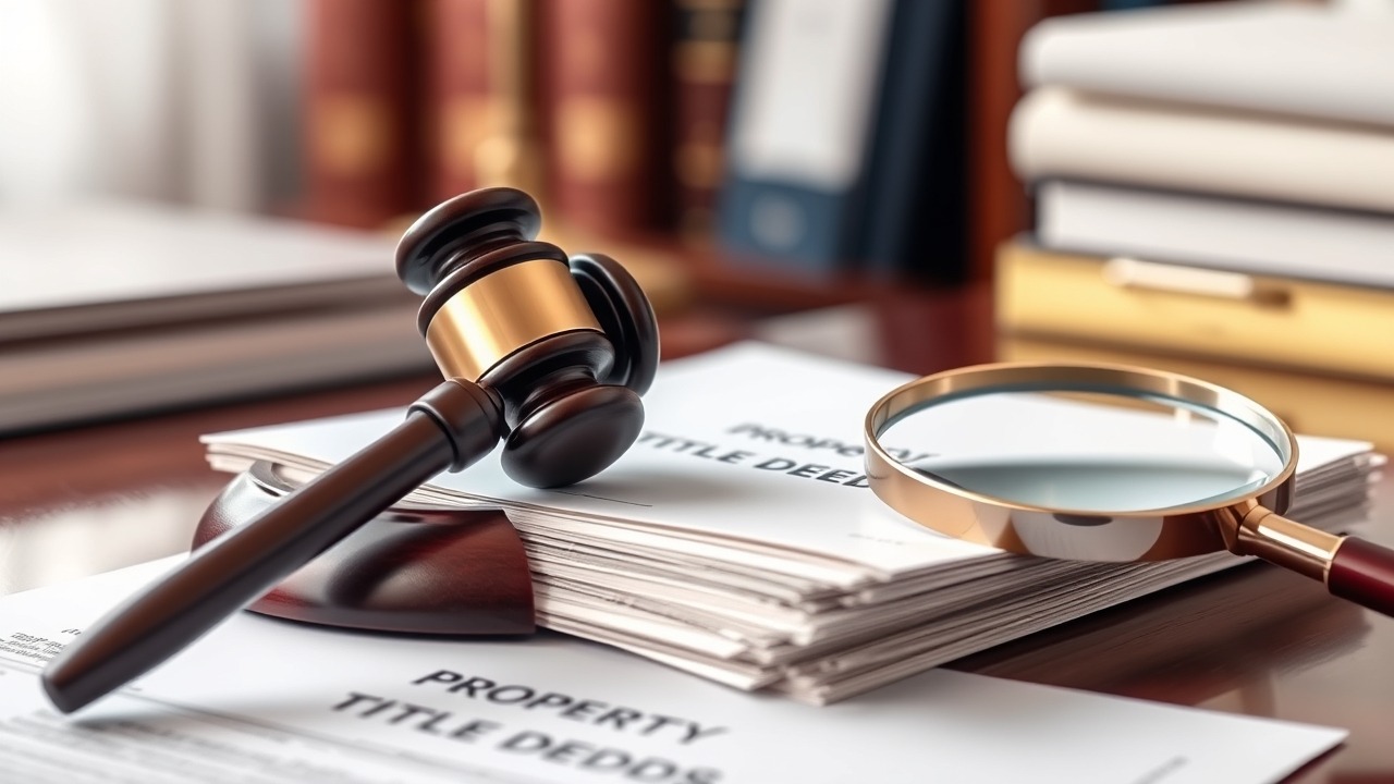 Legal documents and gavel representing property foreclosure process