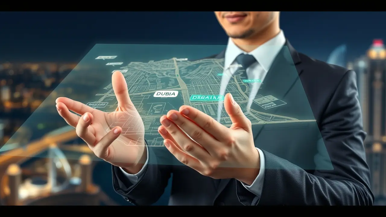 Immobilieninvestor analysiert die Immobilienkarte von Dubai