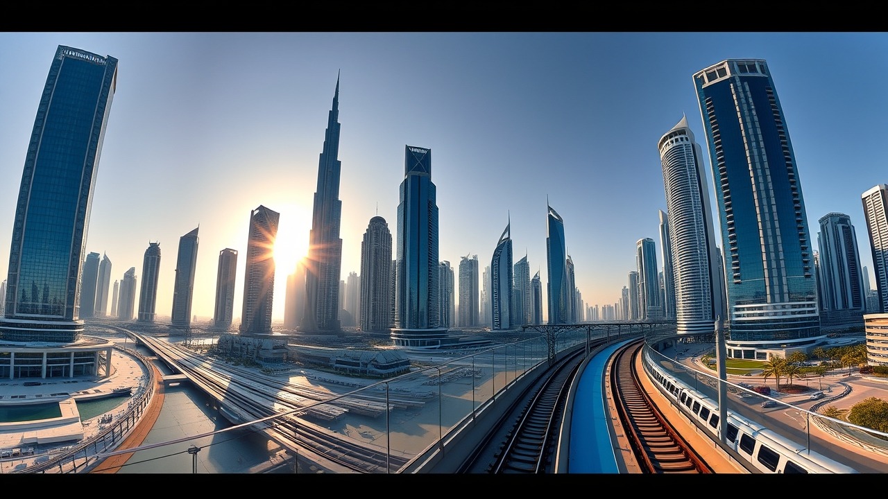 Dubai 2026 skyline with Blue Line metro expansion