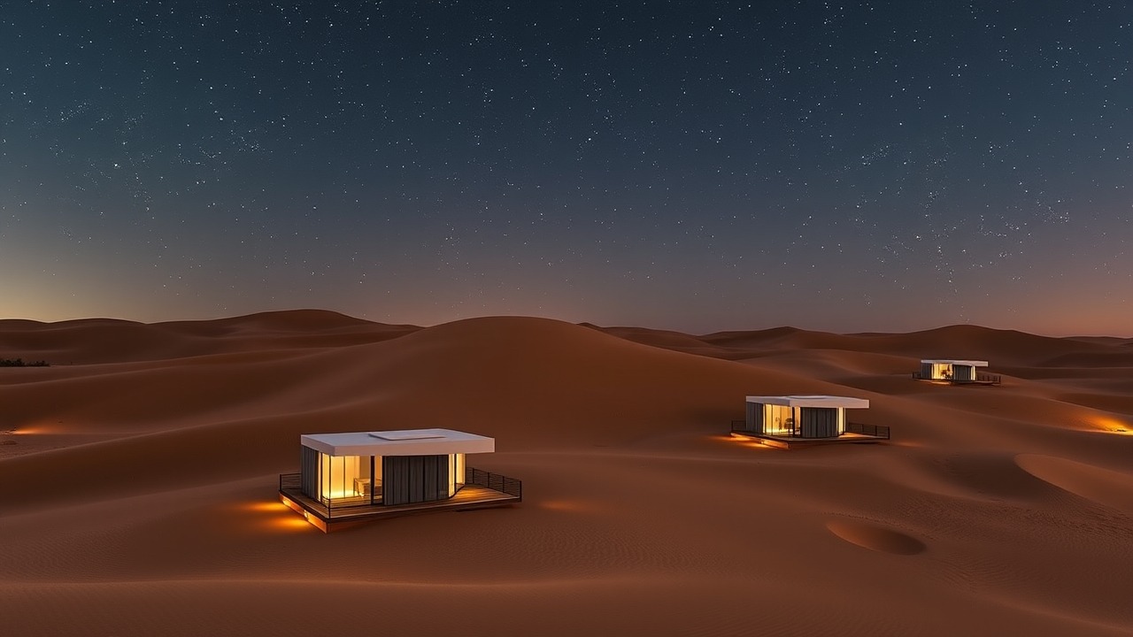 Luxury eco-villas in the Dubai desert