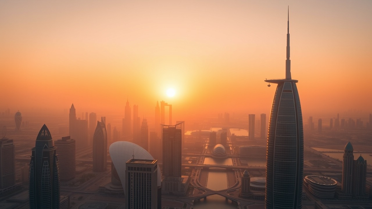 Panoramic view of Dubai skyline in 2026 representing growth.