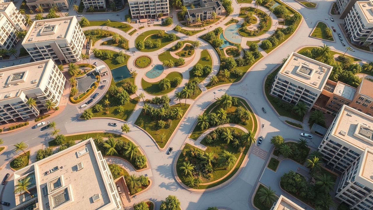 Urban development and real estate investment landscape in Dubai.