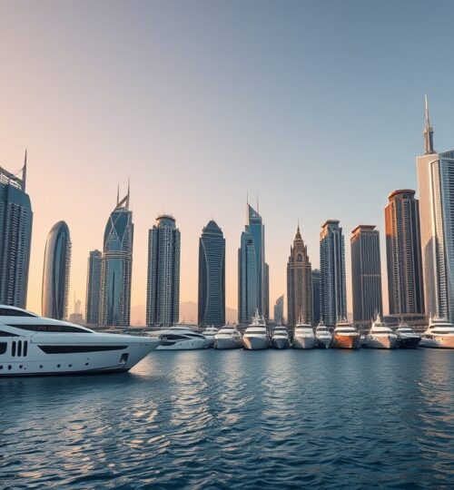 Dubai Marina skyline during the winter peak real estate season