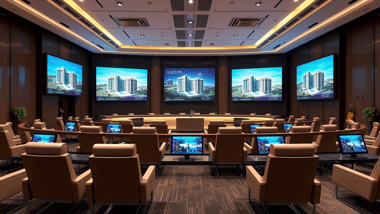 Modern property auction environment in Dubai