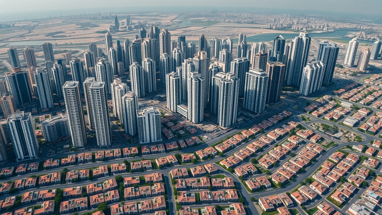 Comparison of apartments and townhouses in Dubai skyline