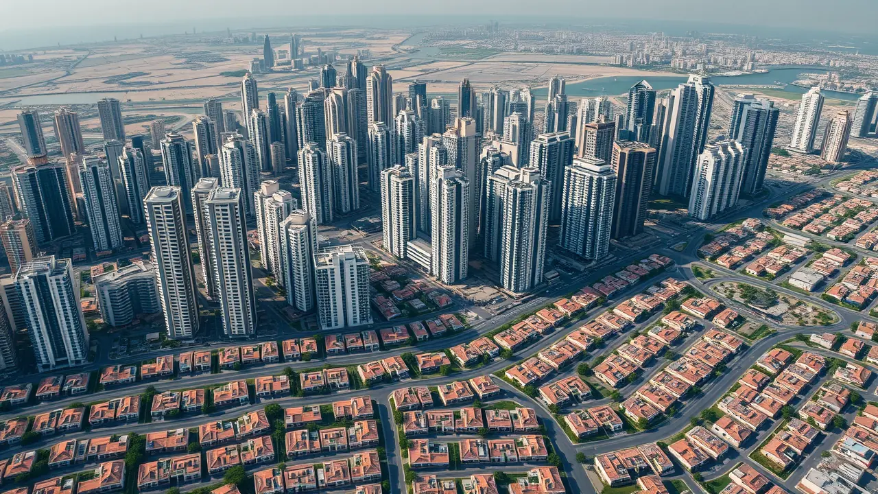 Vergleich von Wohnungen und Stadthäusern in der Skyline von Dubai