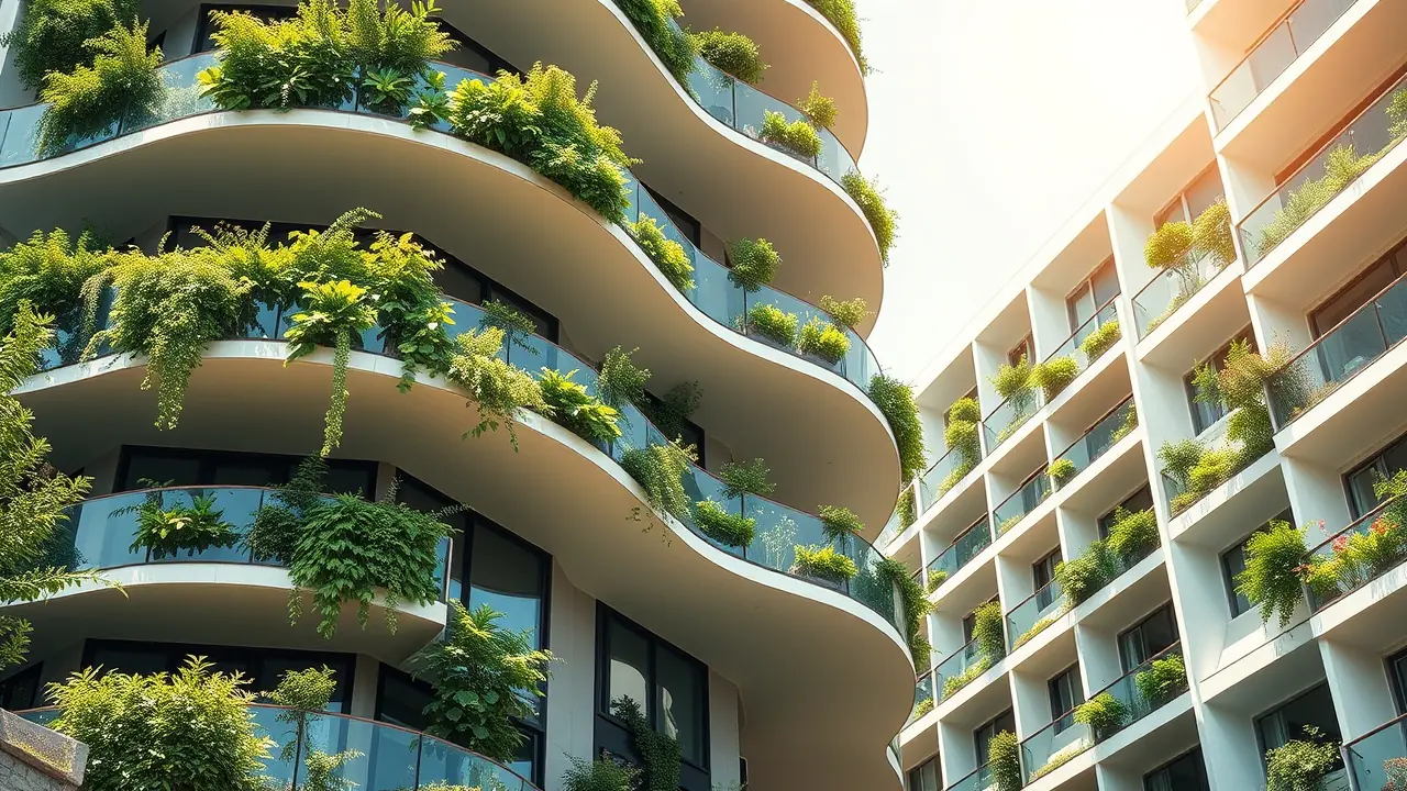 Современная спиральная архитектура башни Five Jumeirah Village