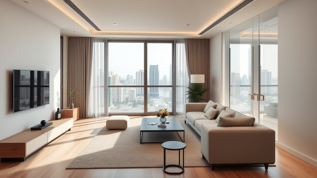 Smart home interior design in JVC Dubai apartment