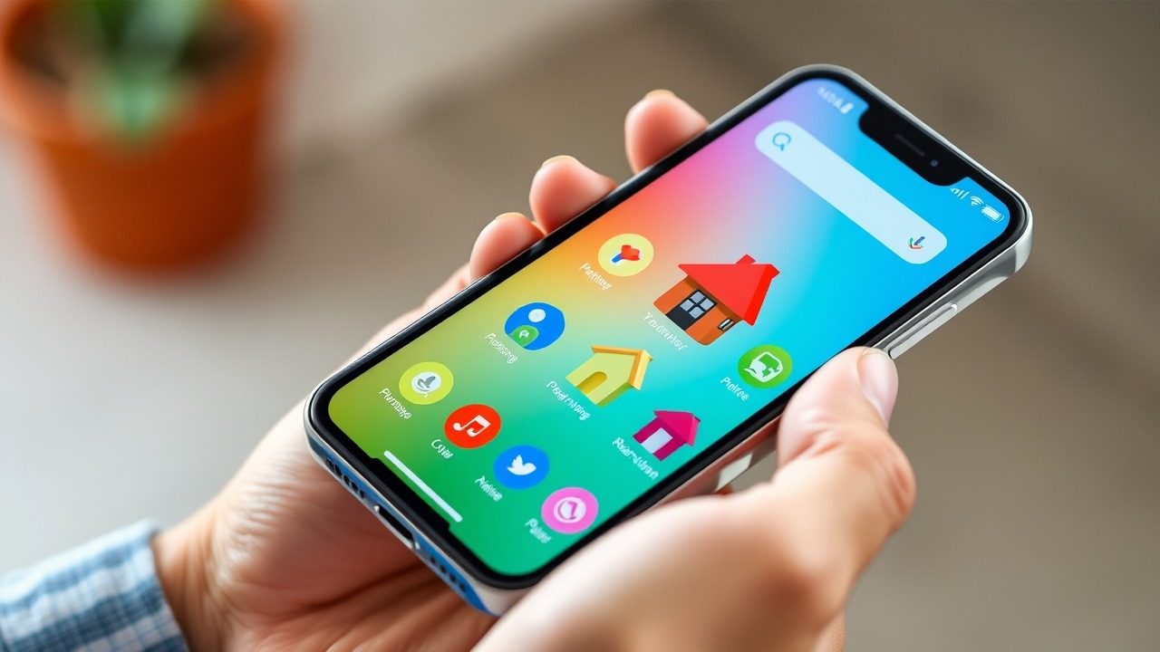 Digital property registration and Ejari app usage on smartphone