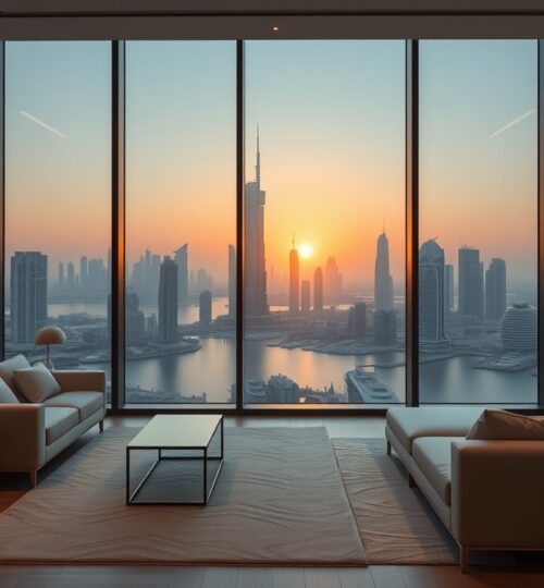 Luxury studio apartment with Dubai Marina view