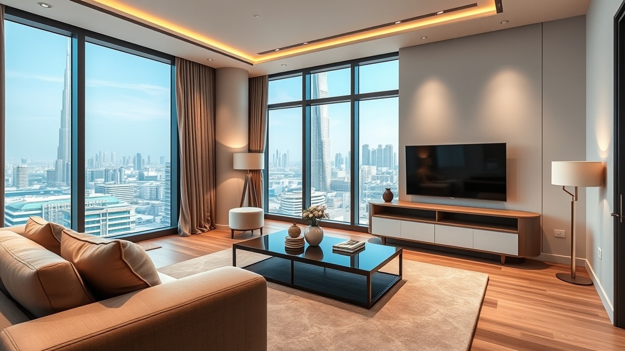 Modern 1-bedroom apartment with home office in Dubai