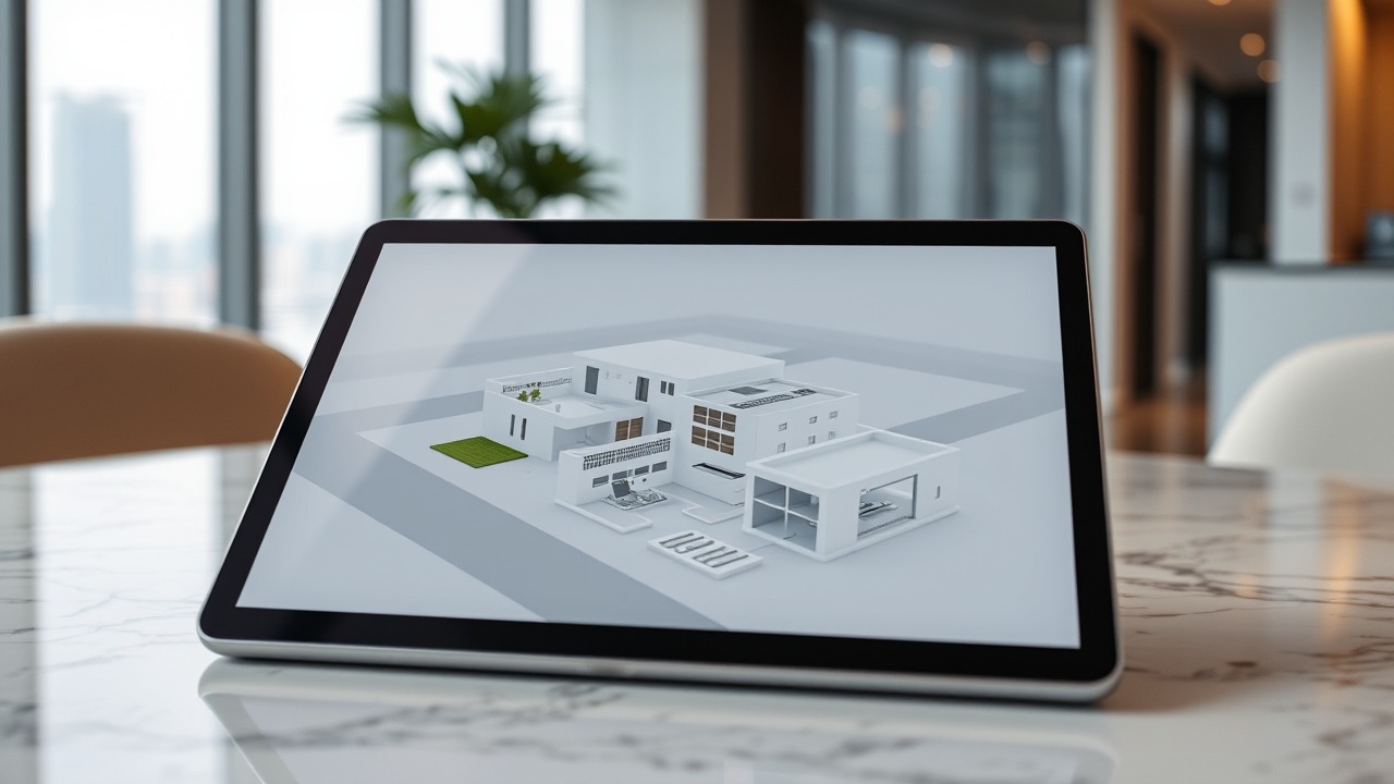 Digital property planning in a Dubai office