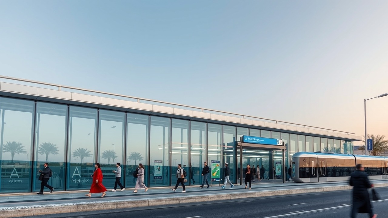 New Dubai Metro Blue Line station 2026 architecture